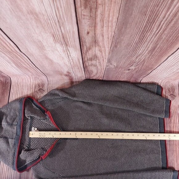 Carbon 2 Cobalt Mens Large Bark Oslo 1/4 Zip Pullover Knit Hoodie Sweater 155117 - Picture 10 of 11